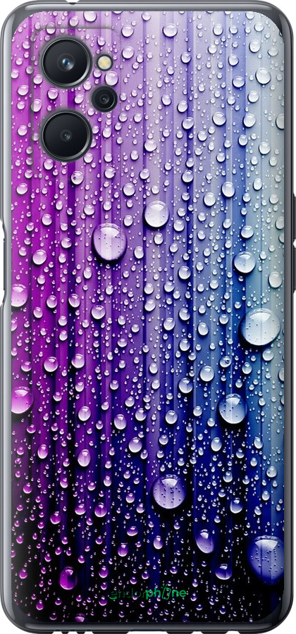 

Силіконовий чохол "Краплини води" для Realme 9i, Синій