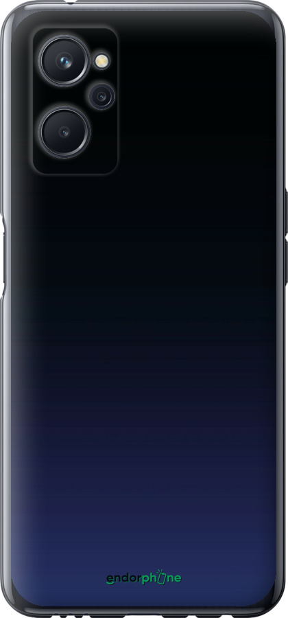 Силиконовый чехол Градиент в тёмно - синем стиле для Realme 9i - 6542u-2705 изображение 
