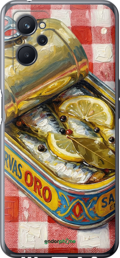 Силиконовый чехол Vintage Sardine Tin Phone для Realme 9i - 6772u-2705 изображение 