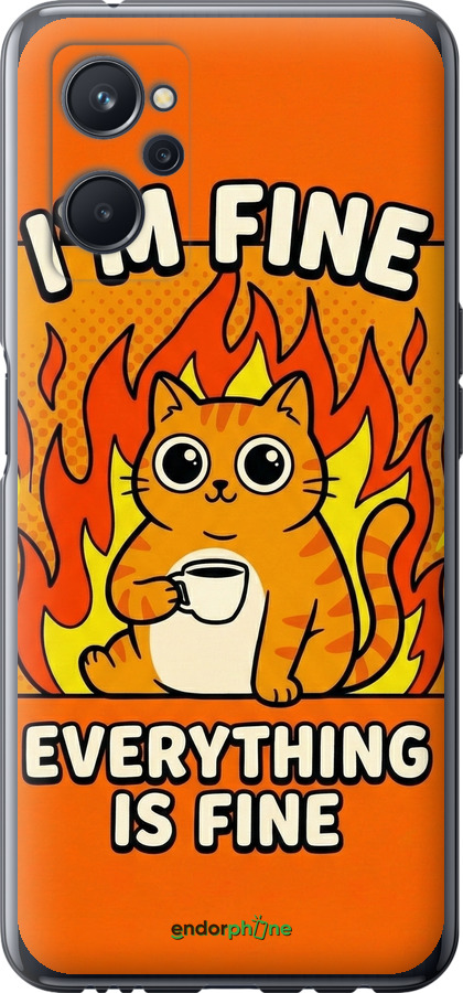 Силиконовый чехол Funny Cat для Realme 9i - 6786u-2705 изображение 