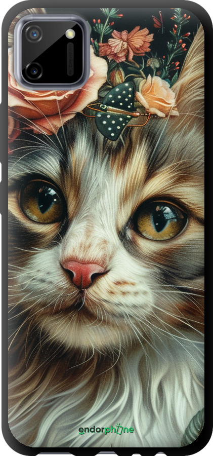 TPU чехол Cats and flowers для Realme C11 2020 - 6069b-2031 изображение 