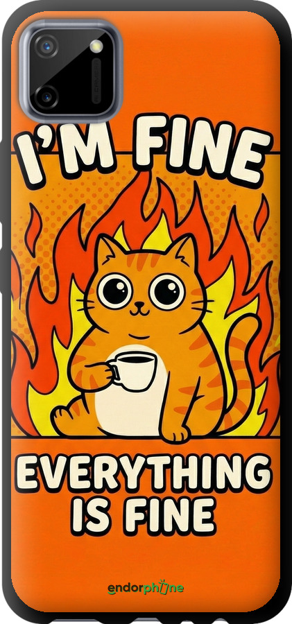 TPU чехол Funny Cat для Realme C11 2020 - 6786b-2031 изображение 