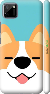 3D пластиковий матовий чехол Корги для Realme C11 2020 - 6280m-2031 изображение 