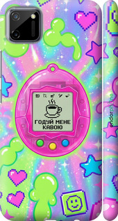 3D пластиковый матовый чехол Y2K Aesthetic Retro Pet: Годуй мене кавою для Realme C11 2020 - 6784m-2031 изображение 