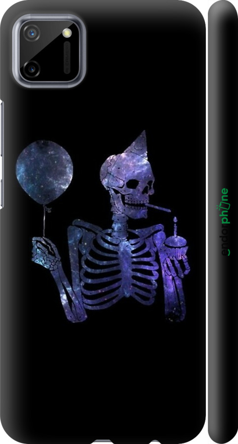 3D пластиковый матовый чехол Скелетное искусство для Realme C11 2020 - 6536m-2031 изображение 