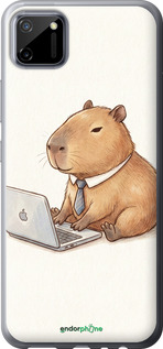 Силіконовий чехол Funny Capybara CEO Working для Realme C11 2020 - 6777u-2031 изображение 
