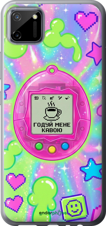 2D пластиковый чехол Y2K Aesthetic Retro Pet: Годуй мене кавою для Realme C11 2020 - 6784t-2031 изображение 