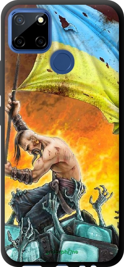 

TPU чорний чохол "Сильна Україна" для Realme C12, Синій