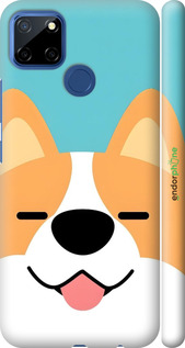 3D пластиковый матовый чехол Корги для Realme 7i - 6280m-2486 изображение 