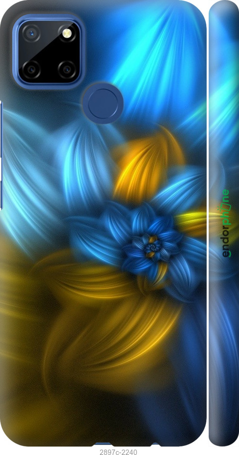 

3D пластиковий матовий чохол "Візерунок 46" для Realme C12, Синій