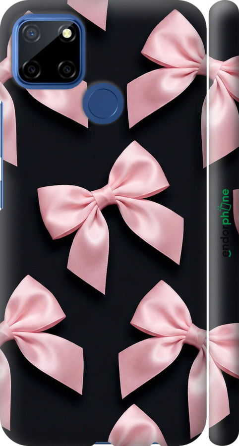 3D пластиковый матовый чехол Coquette Ribbons Dark Coquette для Realme 7i - 6767m-2486 изображение 