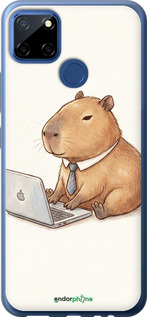 2D пластиковый чехол 'Funny Capybara CEO Working' для Realme 7i изображение 3