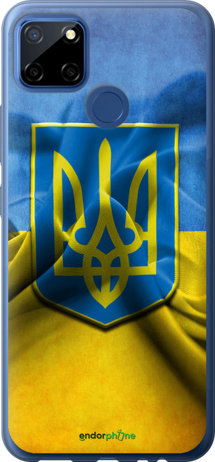 

Силіконовий чохол "Прапор та герб України" для Realme C12, Блакитний