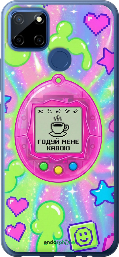 2D пластиковый чехол Y2K Aesthetic Retro Pet: Годуй мене кавою для Realme C12 - 6784t-2240 изображение 