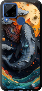 TPU чехол Кит в космосе для Realme C15 - 6328b-2063 изображение 