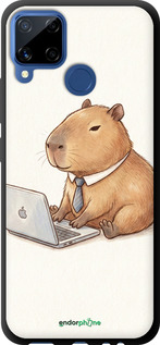 TPU чехол Funny Capybara CEO Working для Realme C15 - 6777b-2063 изображение 