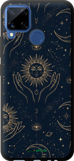 TPU чехол Celestial Harmony: Sun & Moon Gold Mystic Pattern для Realme C15 - 6778b-2063 изображение 