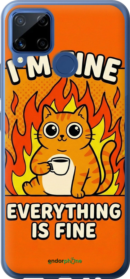 Силіконовий чехол Funny Cat для Realme C15 - 6786u-2063 изображение 