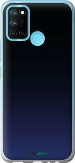 Силиконовый чехол Градиент в тёмно - синем стиле для Realme C17 - 6542u-2121 изображение 