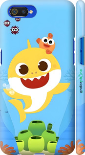 3D пластиковий матовий чехол Бейби Шарк для Realme C2 - 6303m-1852 изображение 