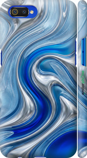 3D пластиковий матовий чехол Liquid Chrome для Realme C2 - 6781m-1852 изображение 