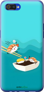 2D пластиковый чехол Суши для Realme C2 - 6354t-1852 изображение 
