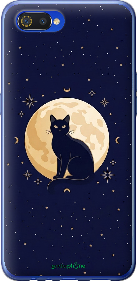 2D пластиковий чехол Cute Cat Celestial/Witchy для Realme C2 - 6787t-1852 изображение 