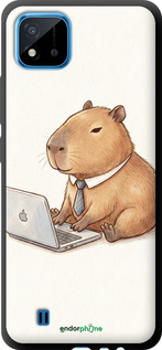 TPU чехол Funny Capybara CEO Working для Realme C20A - 6777b-2416 изображение 