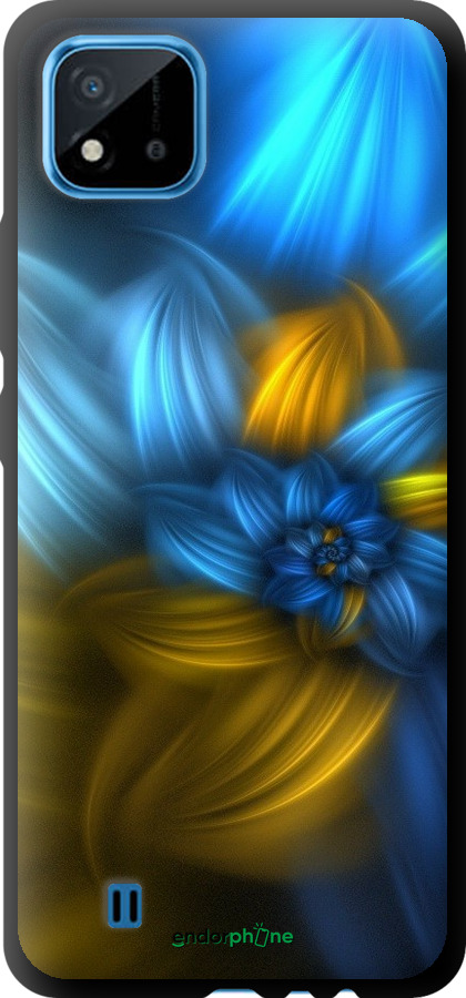 

TPU чорний чохол "Візерунок 46" для Realme C20A, Синій