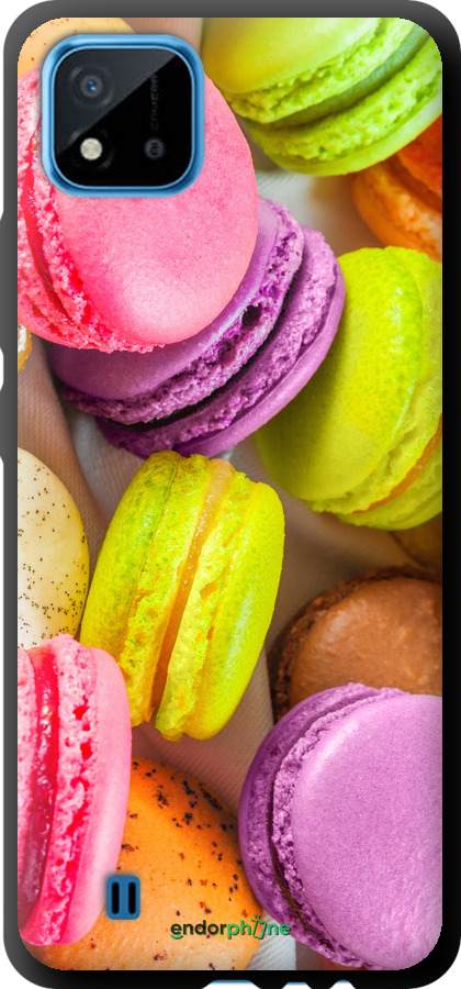 

Coque du TPU noir "Macarons" pour Realme C20A, Jaune