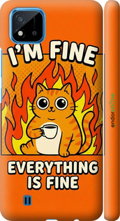 3D пластиковий матовий чехол Funny Cat для Realme C11 2021 - 6786m-2485 изображение 