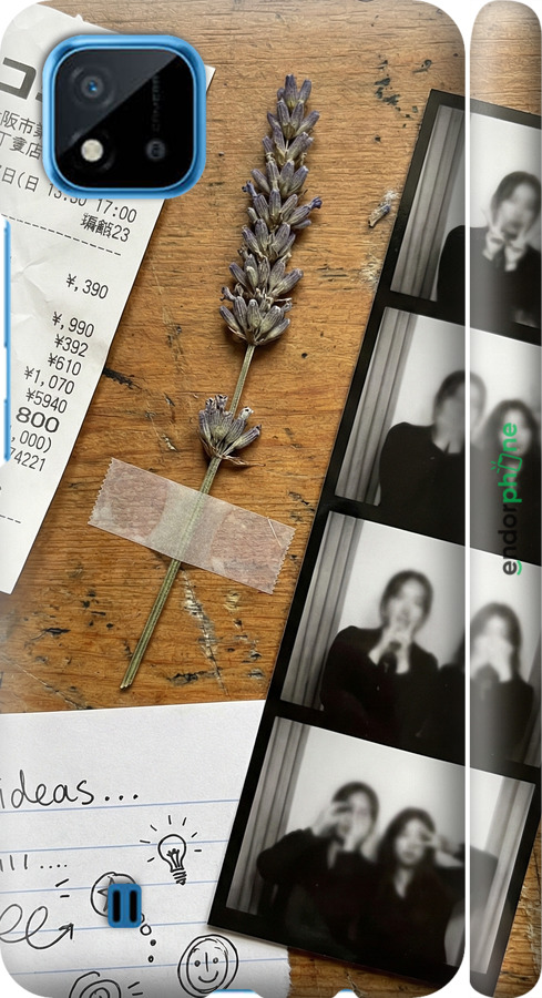 3D пластиковый матовый чехол Aesthetic Scrapbook Collage для Realme C11 2021 - 6773m-2485 изображение 