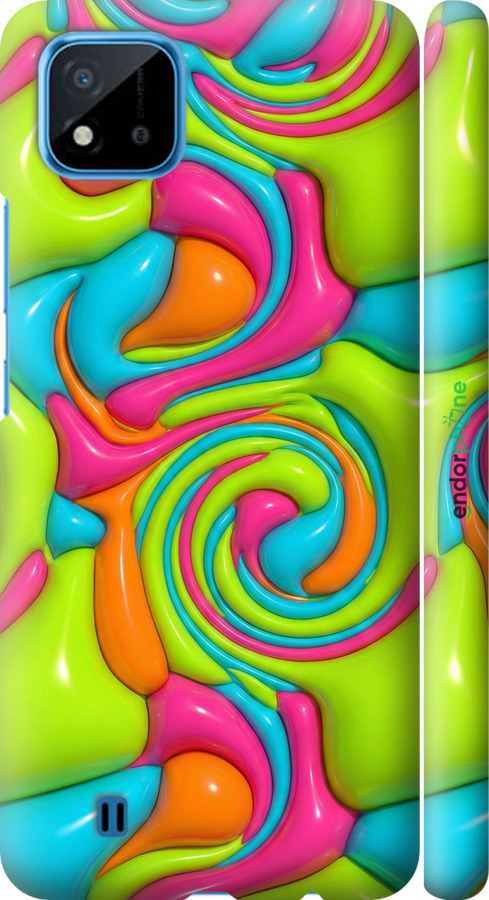 3D пластиковый матовый чехол Y2K Jelly Dream для Realme C20A - 6780m-2416 изображение 