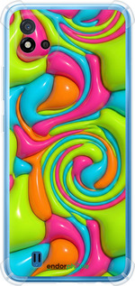 Силикон с усиленными углами чехол Y2K Jelly Dream для Realme C20A - 6780sp-2416 изображение 