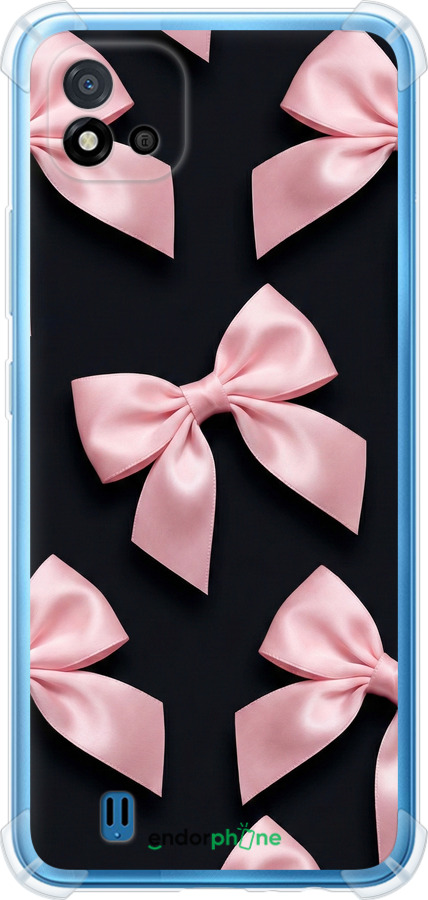 Силикон с усиленными углами чехол Coquette Ribbons Dark Coquette для Realme C20A - 6767sp-2416 изображение 