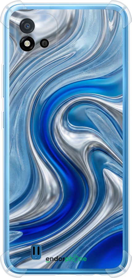 Силикон с усиленными углами чехол Liquid Chrome для Realme C20A - 6781sp-2416 изображение 