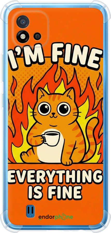 Силикон с усиленными углами чехол Funny Cat для Realme C11 2021 - 6786sp-2485 изображение 
