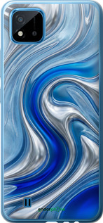 2D пластиковый чехол Liquid Chrome для Realme C20A - 6781t-2416 изображение 