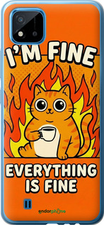 2D пластиковый чехол Funny Cat для Realme C20A - 6786t-2416 изображение 