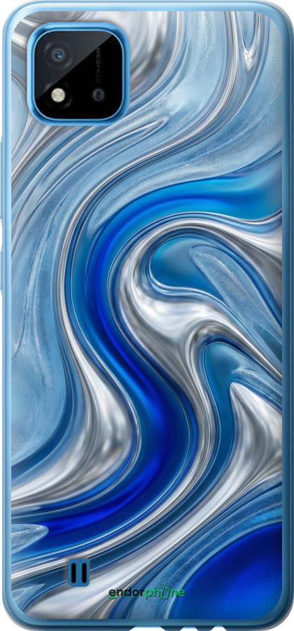 2D пластиковый чехол Liquid Chrome для Realme C20A - 6781t-2416 изображение 