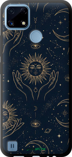 TPU чехол Celestial Harmony: Sun & Moon Gold Mystic Pattern для Realme C21 - 6778b-2321 изображение 