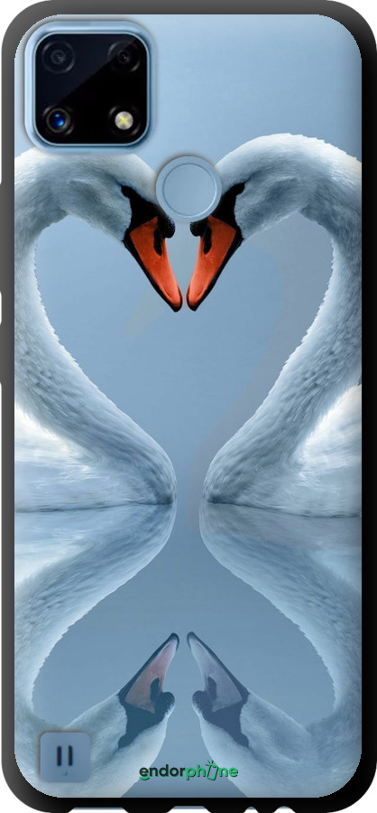 TPU чехол Лебеді для Realme C21 - 6007b-2321 изображение 