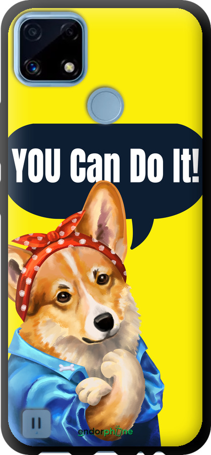 TPU чехол чехол с корги You Can Do It для Realme C21 - 6184b-2321 изображение 