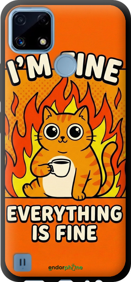 TPU чехол Funny Cat для Realme C21 - 6786b-2321 изображение 