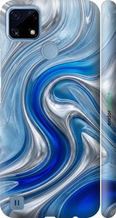 3D пластиковый матовый чехол 'Liquid Chrome' для Realme C21 изображение 9