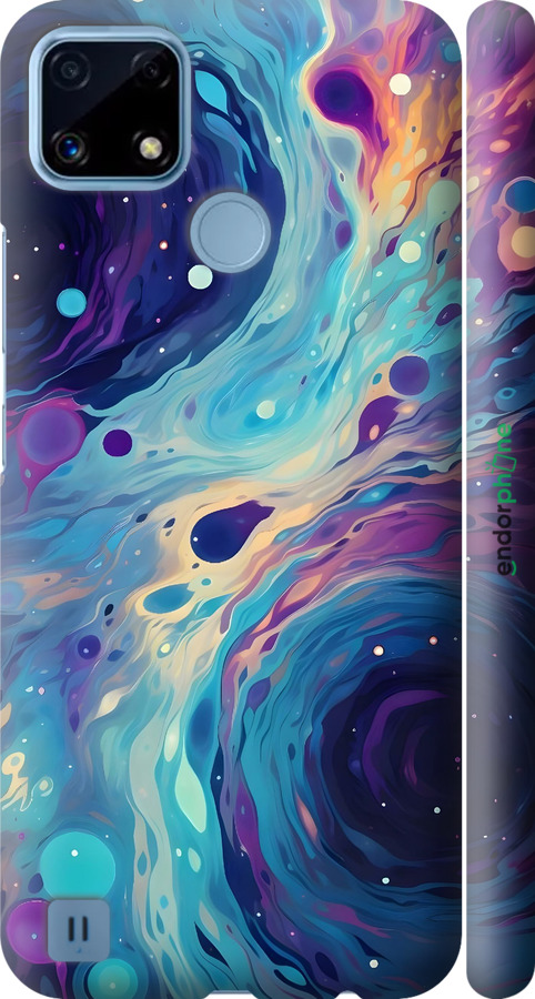 3D пластиковый матовый чехол Арт акварель для Realme C21 - 6329m-2321 изображение 