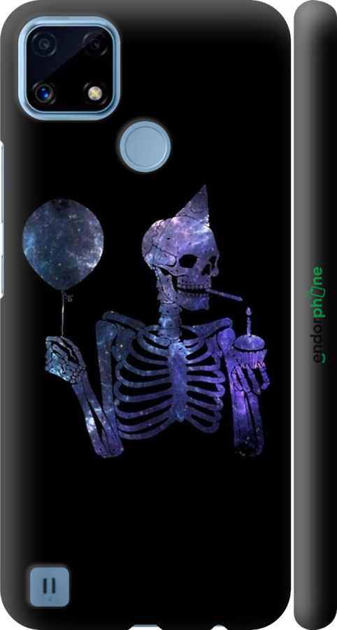 3D пластиковий матовий чехол Скелетне мистецтво для Realme C21 - 6536m-2321 изображение 
