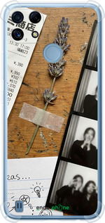 Силикон с усиленными углами чехол Aesthetic Scrapbook Collage для Realme C21 - 6773sp-2321 изображение 