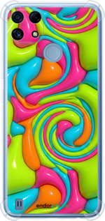 Силіконовий протиударний с посиленими кутами чехол Y2K Jelly Dream для Realme C21 - 6780sp-2321 изображение 