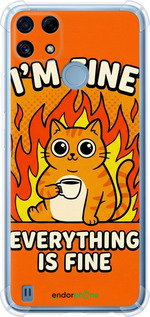 Силіконовий протиударний с посиленими кутами чехол Funny Cat для Realme C21 - 6786sp-2321 изображение 